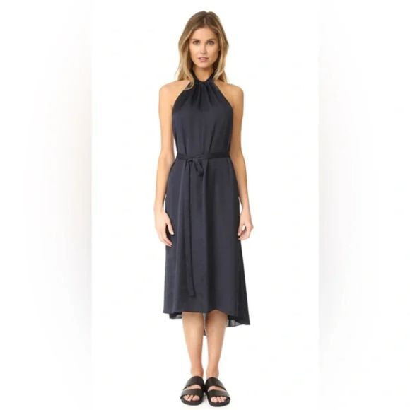 Theory Nayline Midi Dress - Navy 12 - Picture 1 of 10